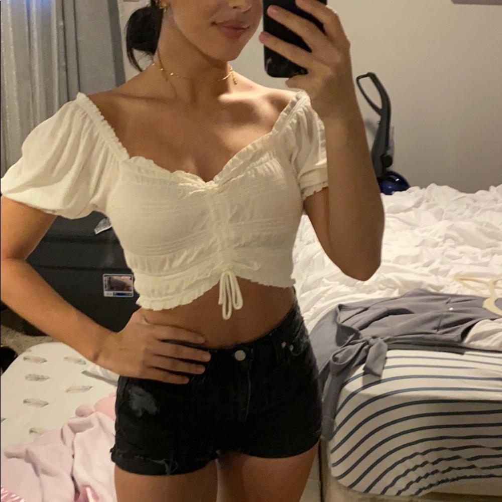 UO cropped blouse